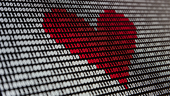 a computer screen with white numbers and red numbers in the shape of a heart; image used for blog post about charitable deductions provision under CARES Act