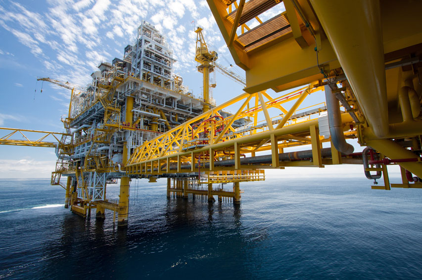 oil station in the ocean