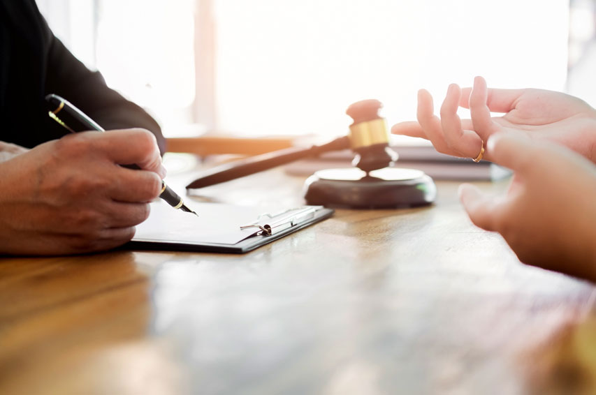 an advisor giving advice to a client