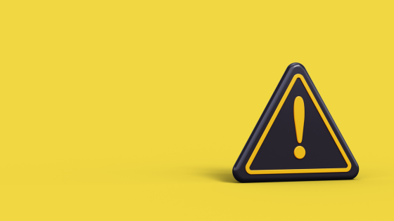 An image of a triangle warning sign with an exclamation point